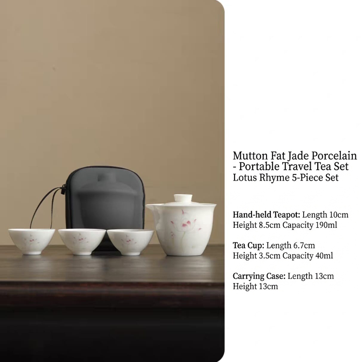 Lotus travel tea set for Chinese tea ceremony